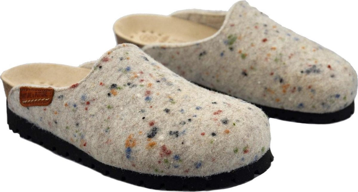 Mephisto THEA Dames Klomp/Slipper - Licht Taupe - Extra breed - Maat 36