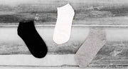 green-goose® Bamboe Sneakersokken | Mannen | Footies | 3 Paar | Grijs | Zwart | Wit | Maat 42 - 46 | Duurzaam en Comfortabel | 95% Bamboe