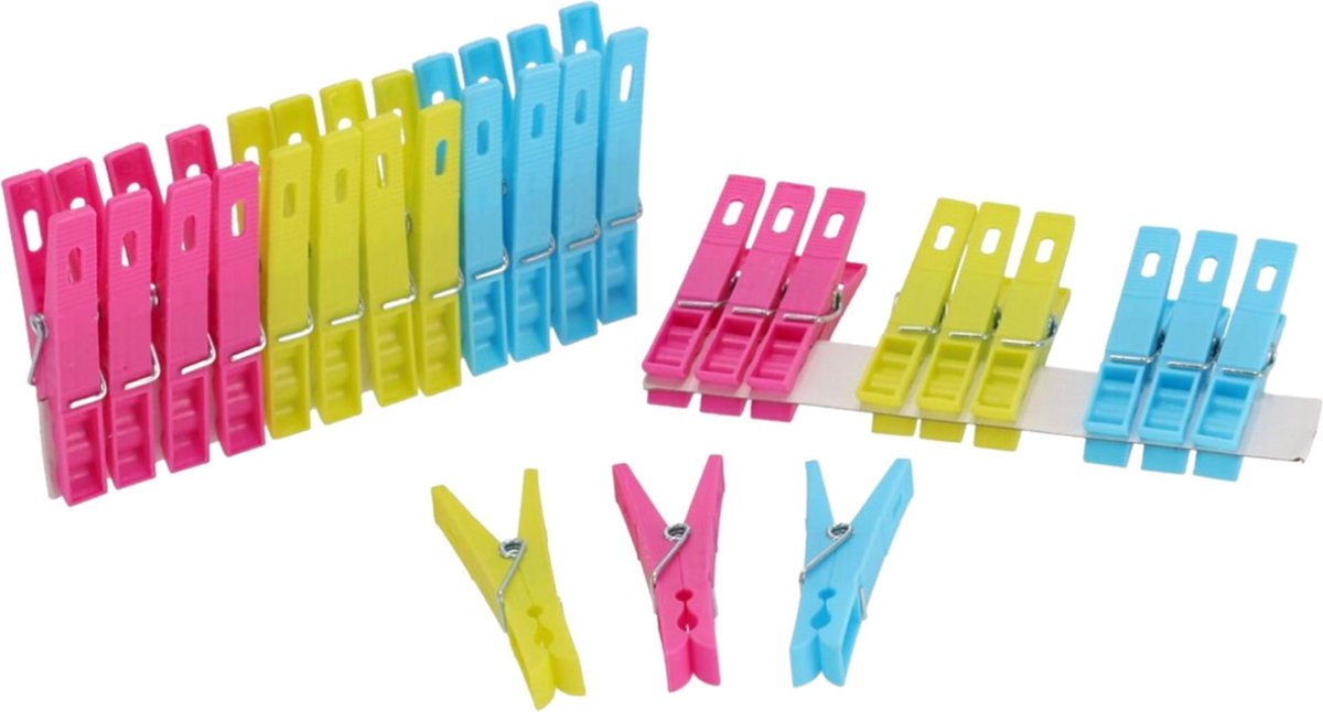 Orange85 Wasknijpers - Multicolor - Set van 24 - Plastic