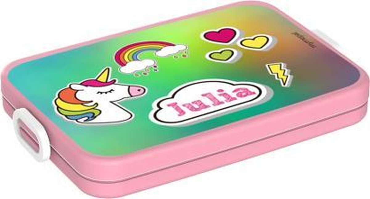 Mepal Take a Break Flat Lunchbox eenhoorn met naam
