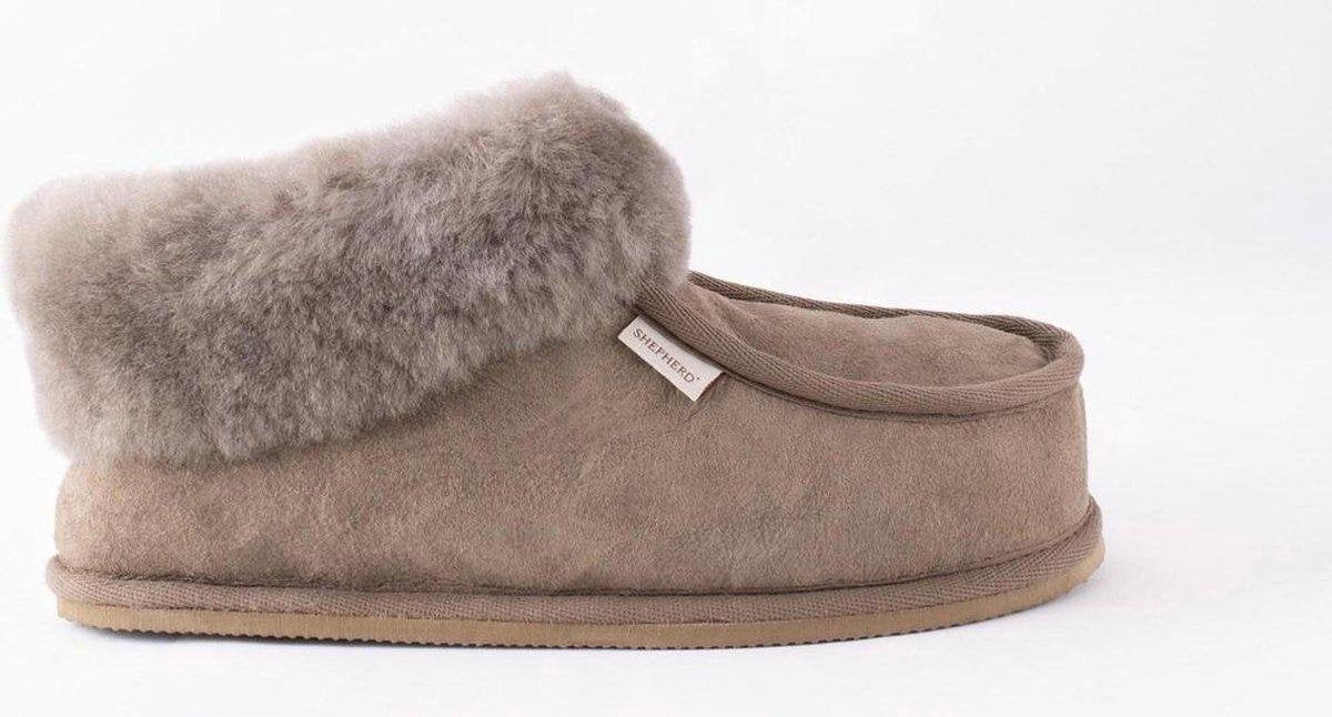 Shepherd Lena Dames Sloffen - Stone - Maat 40