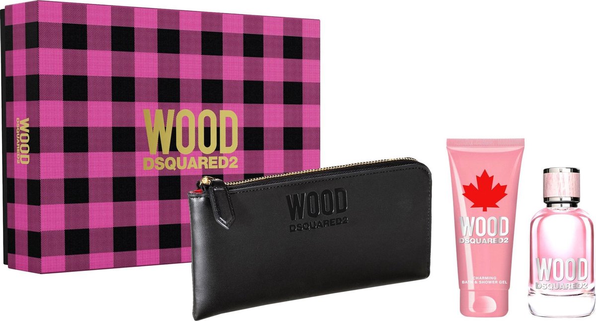 Dsquared - Eau de toilette - Wood for her 100ml eau de toilette + 100ml douchegel + tasje - Gifts ml
