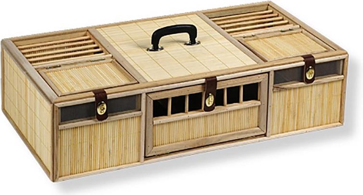Natural Opleermand in bamboe 80x41x21CM