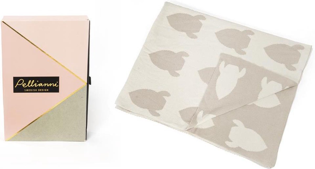 Pellianni Textiel: TRICOT DEKEN BEIGE 100x120cm