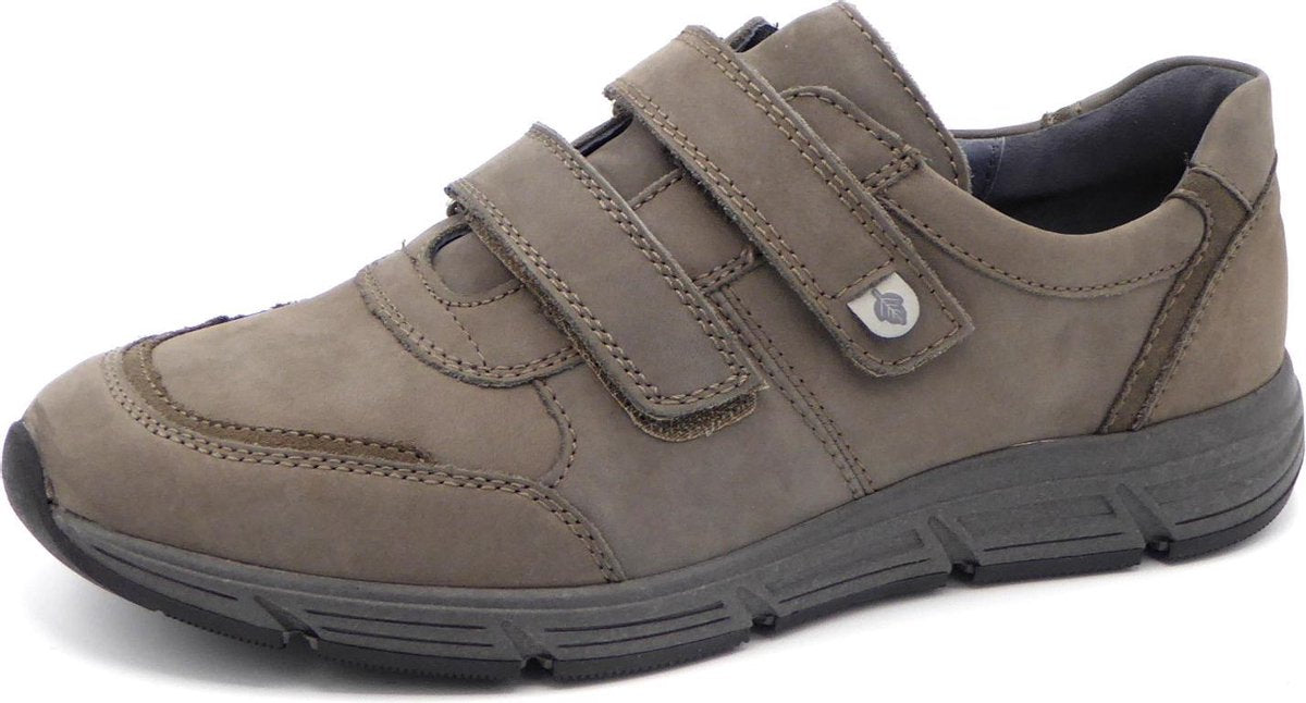 Waldläufer Heren Klittenbandschoen 323301-200-615 Grijs - Haslo wijdte H - Maat 10½