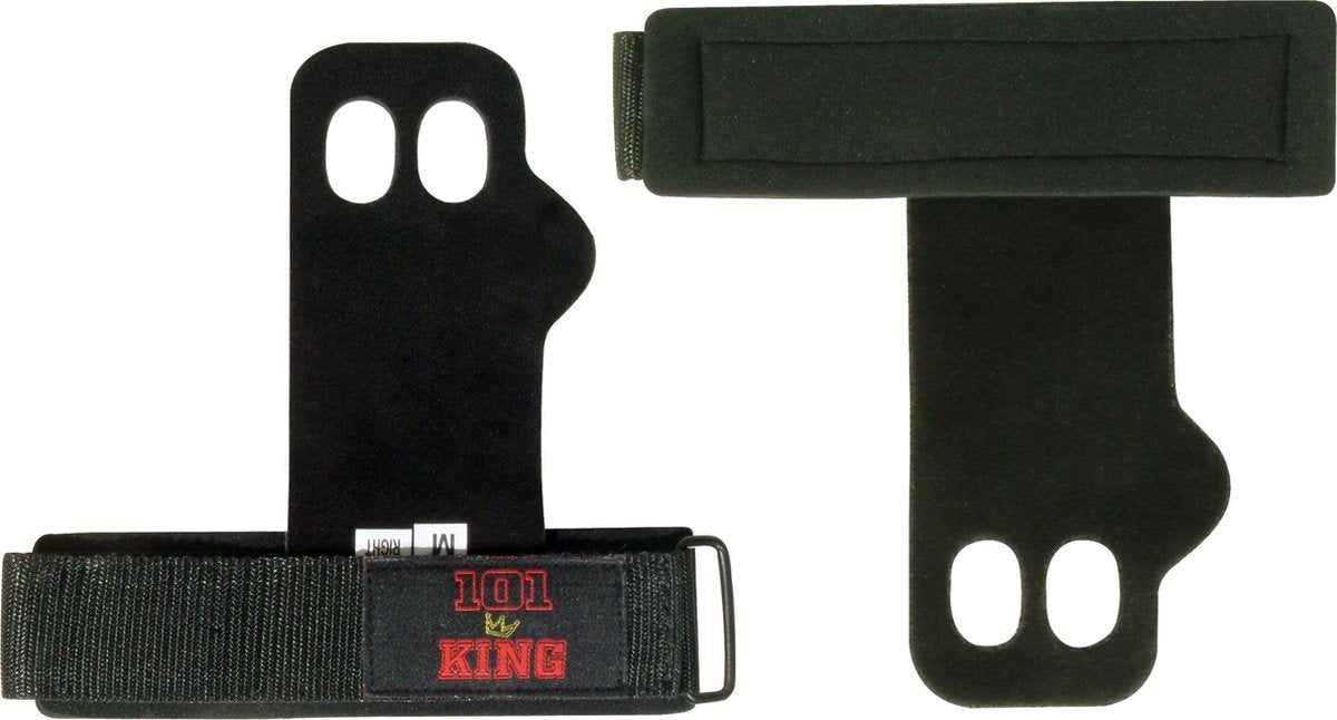 101 King - Padded Palm Grips - Zwart - M - Sporthandschoenen met Padding - Fitness & CrossFit - Krachttraining