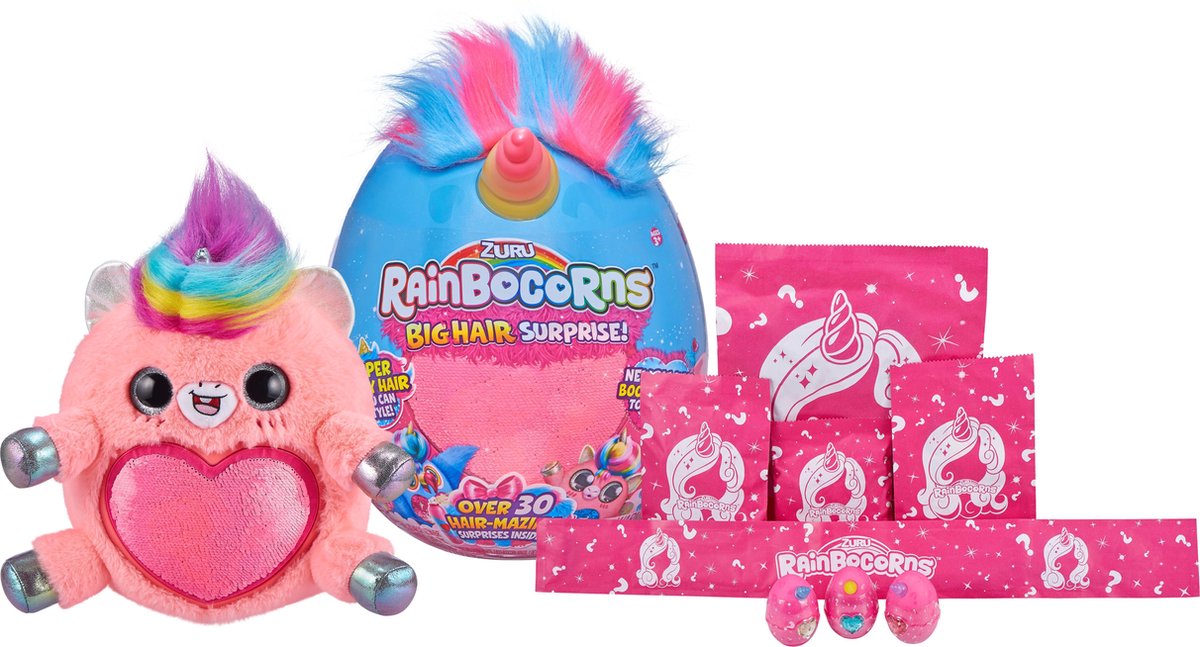 ZURU Rainbocorns - Big Hair Surprise - Verrassingsei met knuffel