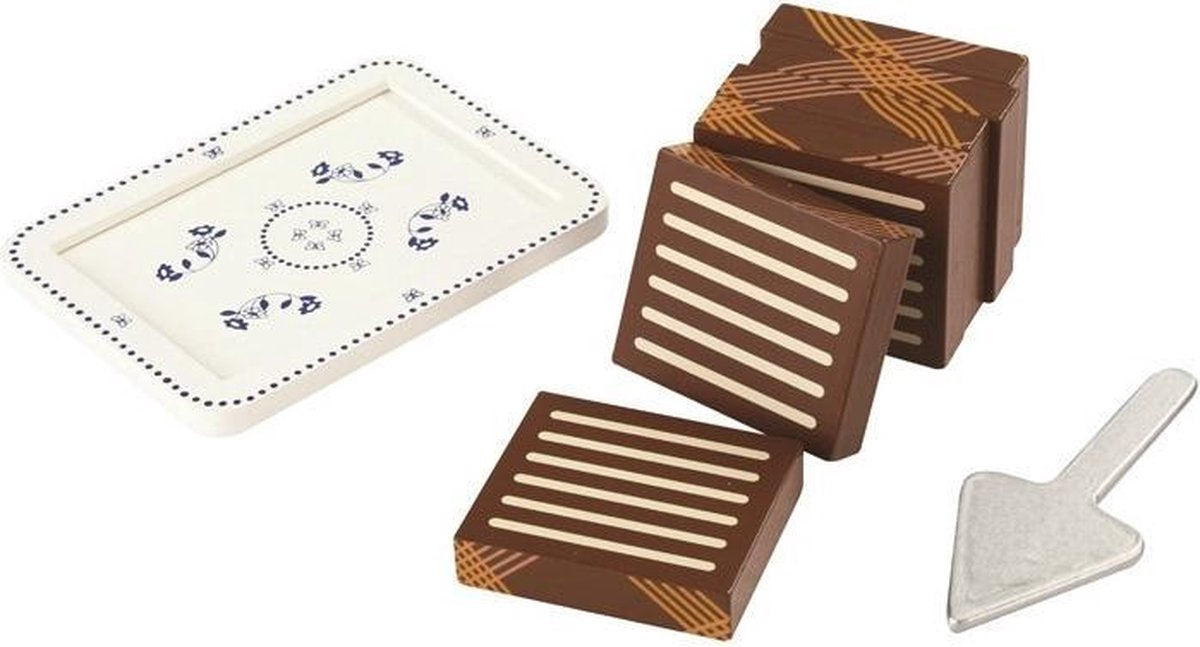 Mama Memo Biscuit Cake Hout 14 Cm Bruin/wit