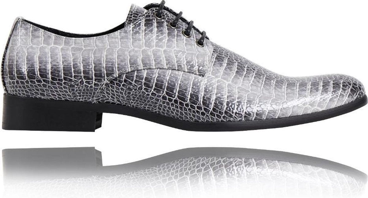 Gray Dino - Maat 46 - Lureaux - Kleurrijke Schoenen Voor Heren - Veterschoenen Met Print
