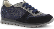 Kickers - Kick M.Canvas Klas 45792 Combi - Vrije Tijd - Meisjes - Navy - Print vl fa Blu sc
