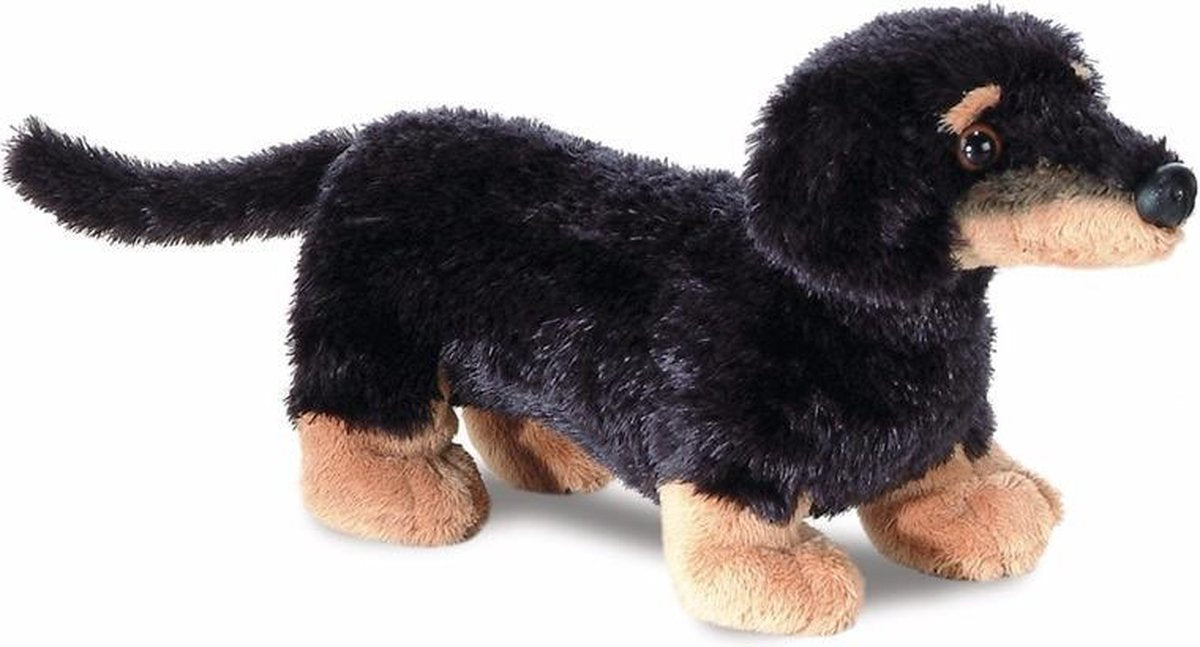 Pluche teckel honden knuffel 20 cm