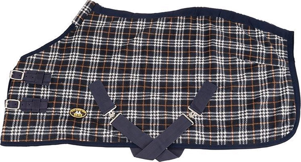 MHS Fleecedeken Blocks Blauw 118cm