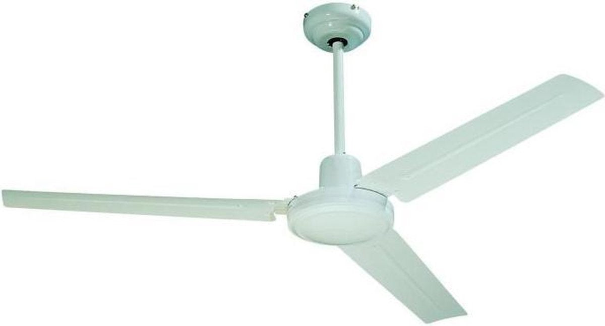 FARELEK - SEYCHELLEN � 122 cm - Omkeerbare plafondventilator - 3 messen wit gelakt metaal - 112416