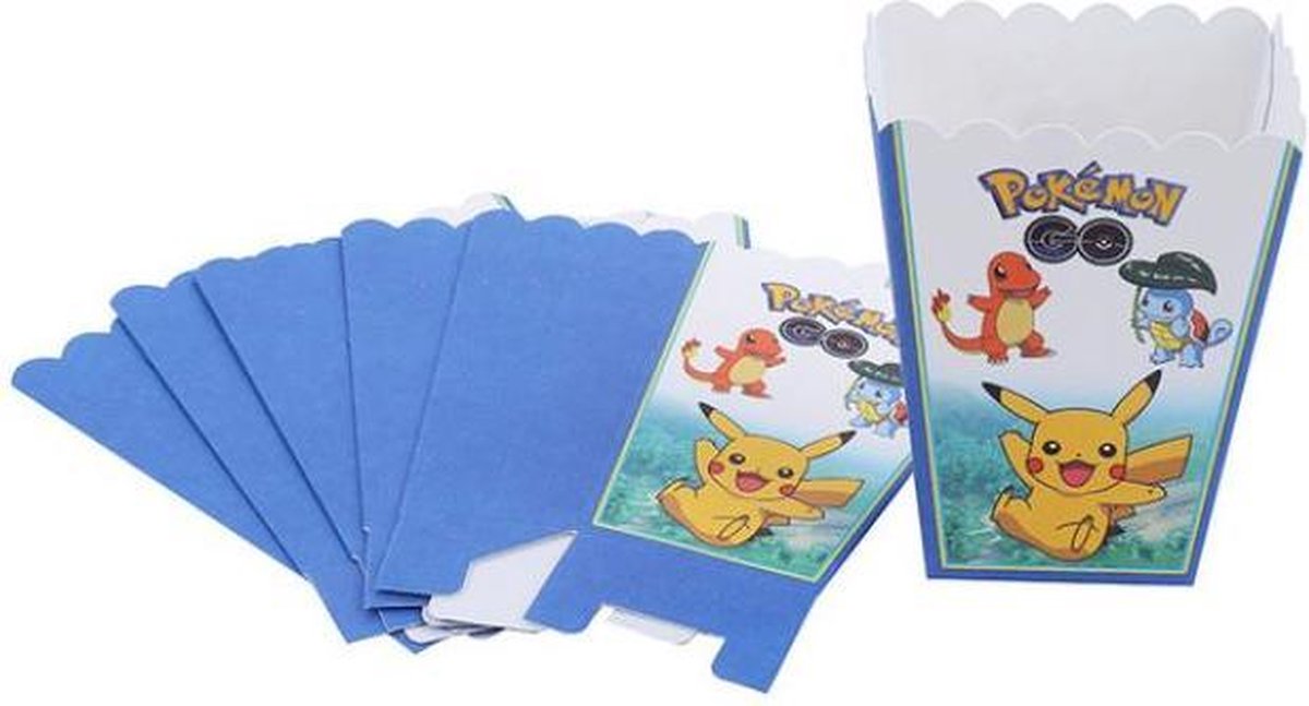 6 stuks Pokemon popcorn bakjes
