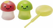 Bento Saus Cups Happy Mushrooms - Mini kawaii paddenstoel flesjes voor dressing / sausjes - voor bentobox / lunchbox