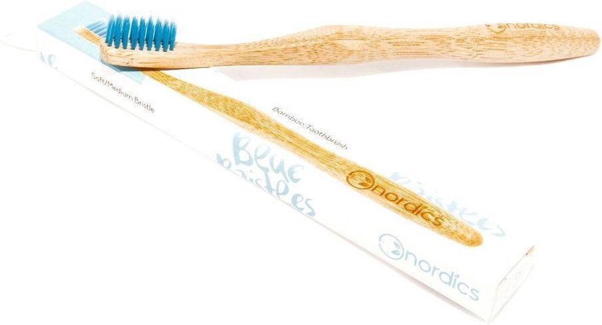 Nordics Tandenborstel 23 Cm Bamboe/nylon Bruin/blauw
