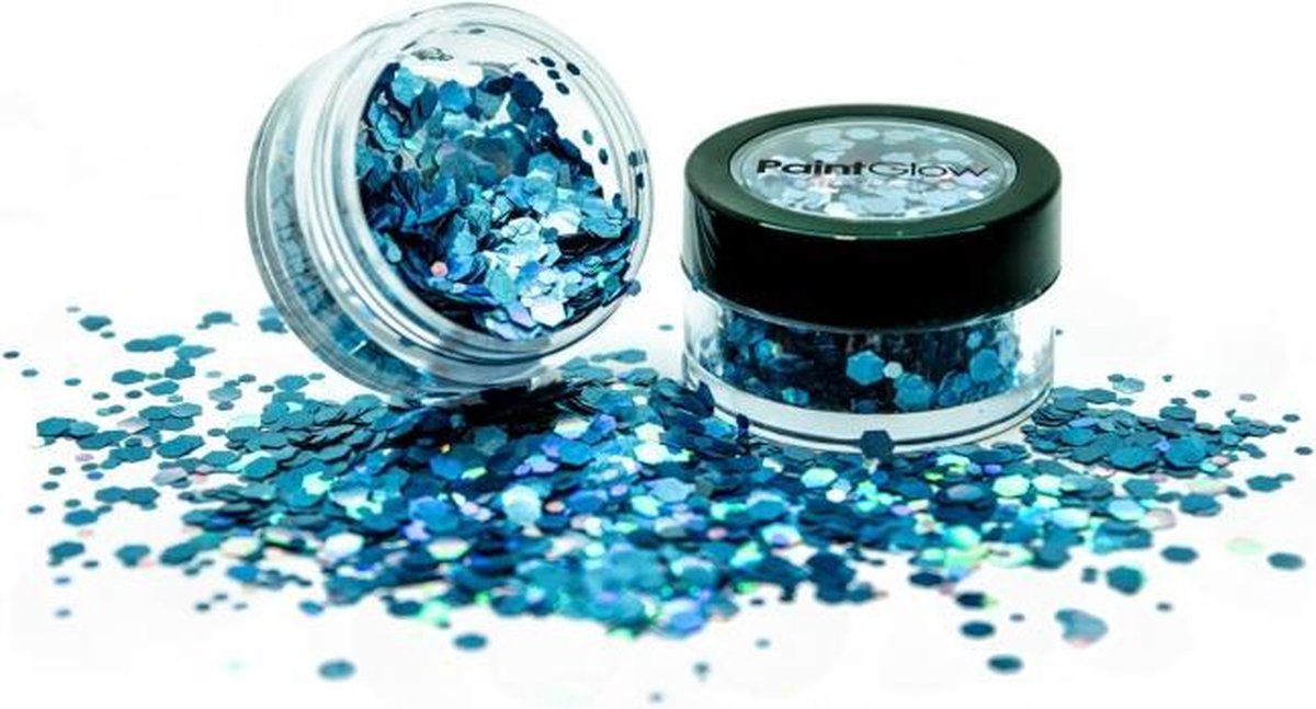 Holografische chunky glitters 3 gram Cosmic Blue