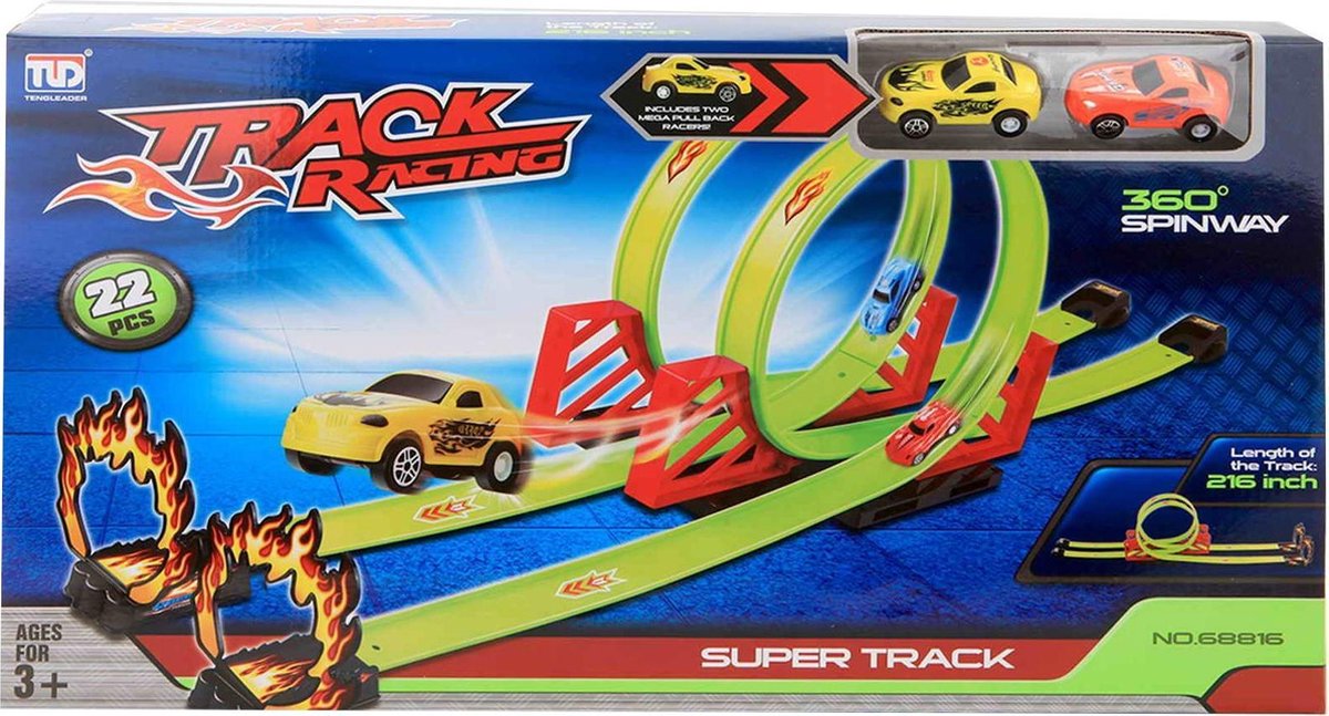 Jonotoys Lanceerbaan Racing Track Looping Jongens 22-delig