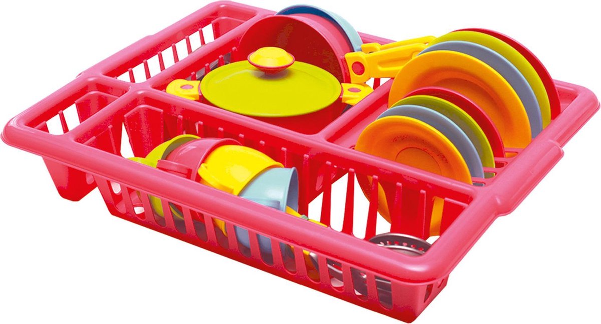 Bino Setviesset Junior 36 X 26 Cm Polypropyleen Rood 33-delig