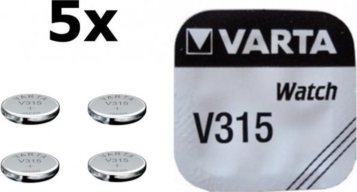 5 Stuks Varta 315 / 314 / SR 716 SW knoopcel batterij