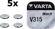 5 Stuks Varta 315 / 314 / SR 716 SW knoopcel batterij