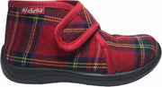 Naturino velcro Schotse ruitjes pantoffel 7771 rood mt 25