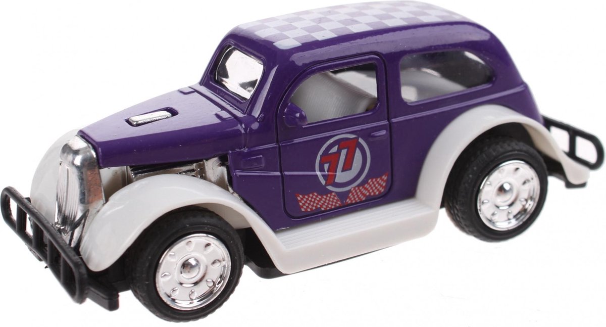 Toi-toys Hot Rod Wagen Pull Back Diecast 9 Cm Paars