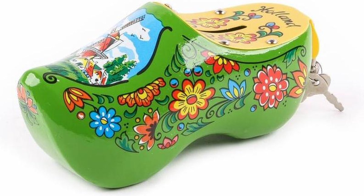 Spaarpot Klomp 15 Cm Holland Groen - Souvenir