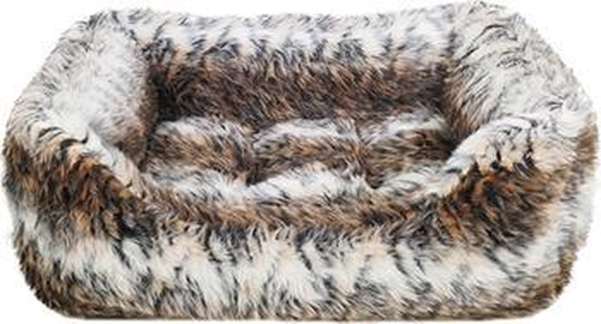 Rosewood hondenmand cosy vacht print bruin - 87x70 cm - 1 stuks