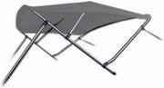 3 Boog Biminitop Zonnetent PREMIUM H137 cm GRIJS Breedte 170-182 cm
