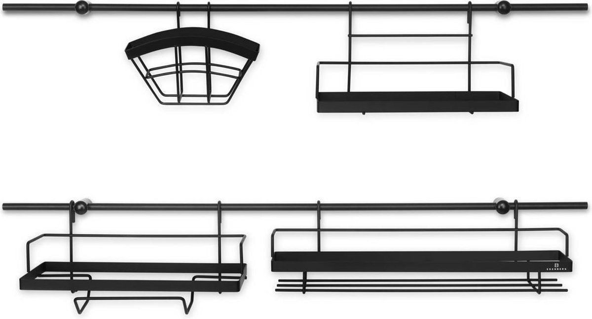 Edënbërg Black Line - Complete Keuken Set - 16 delig - Complete Installatie Voor In De Keuken