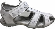 Lumberjack velcro vlinders gesloten sandalen M0167 wit silver mt 36