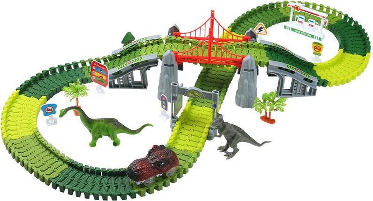 Dinosaurus Speelgoed Flexibele Racebaan - Auto Speelgoed Jongens
