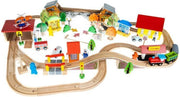 Houten treinset - Railway - Kindertreinset - 89 onderdelen - Treinspeelgoed