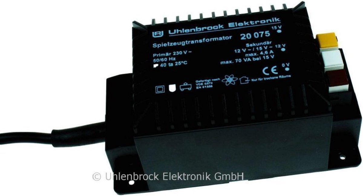 Uhlenbrock - Transformator 70va 12/15v (Uh20075)