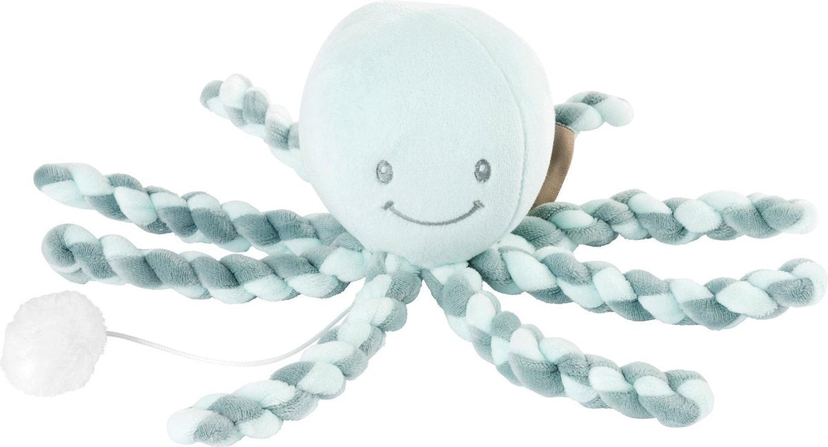 Nattou Octopus Lapidou - Knuffel met Muziek - 23 cm - Groen
