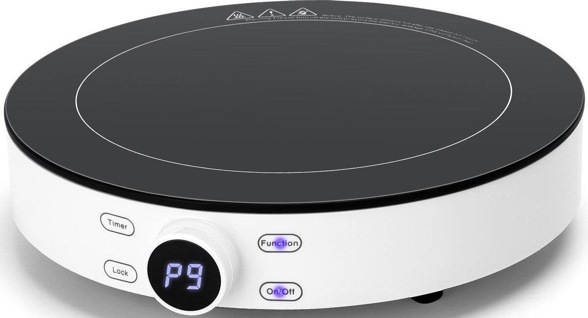 Inductie Kookplaat - Igia Coky - 2000 Watt - Touch Control - LED Display - Zwart/Wit