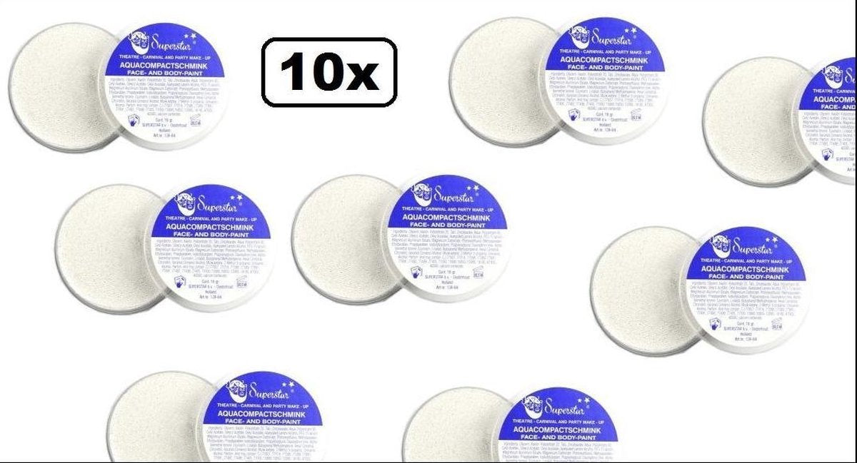 10x Superstar zilver wit 16 gram Voordeel verpakking