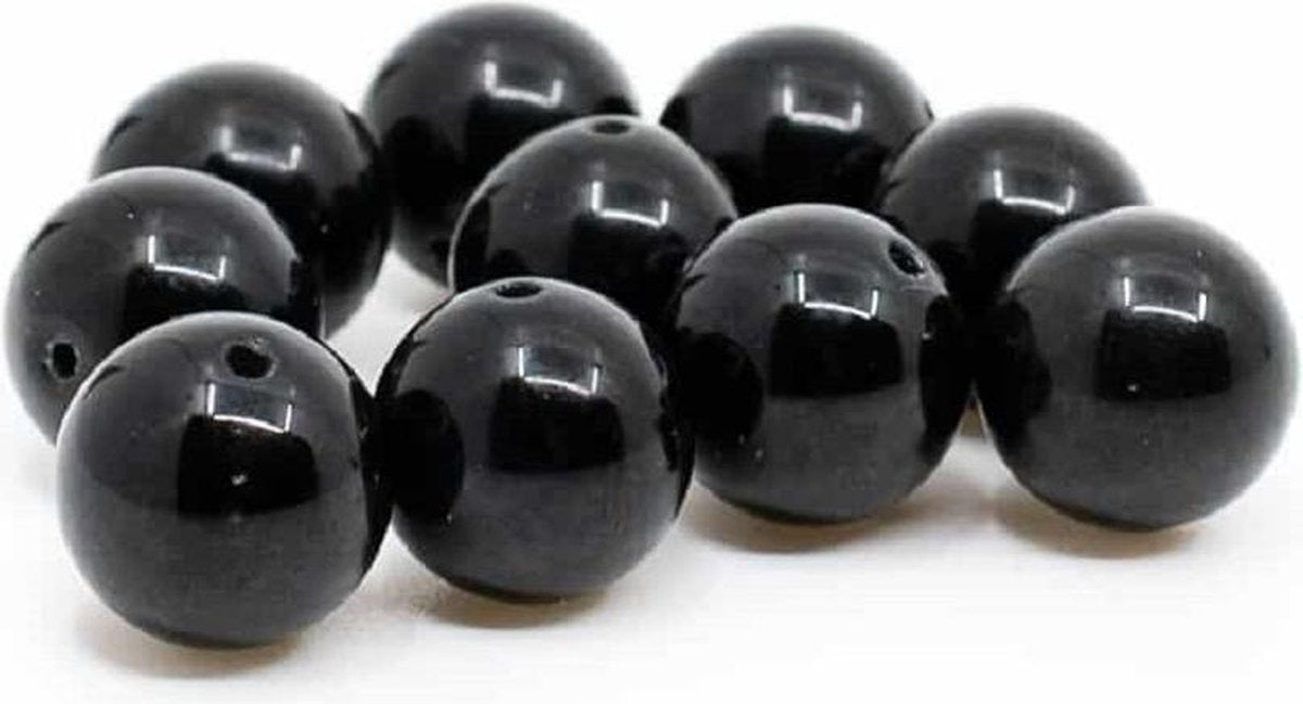 Edelsteen Losse Kralen Zwarte Onyx – 10 stuks (10 mm)