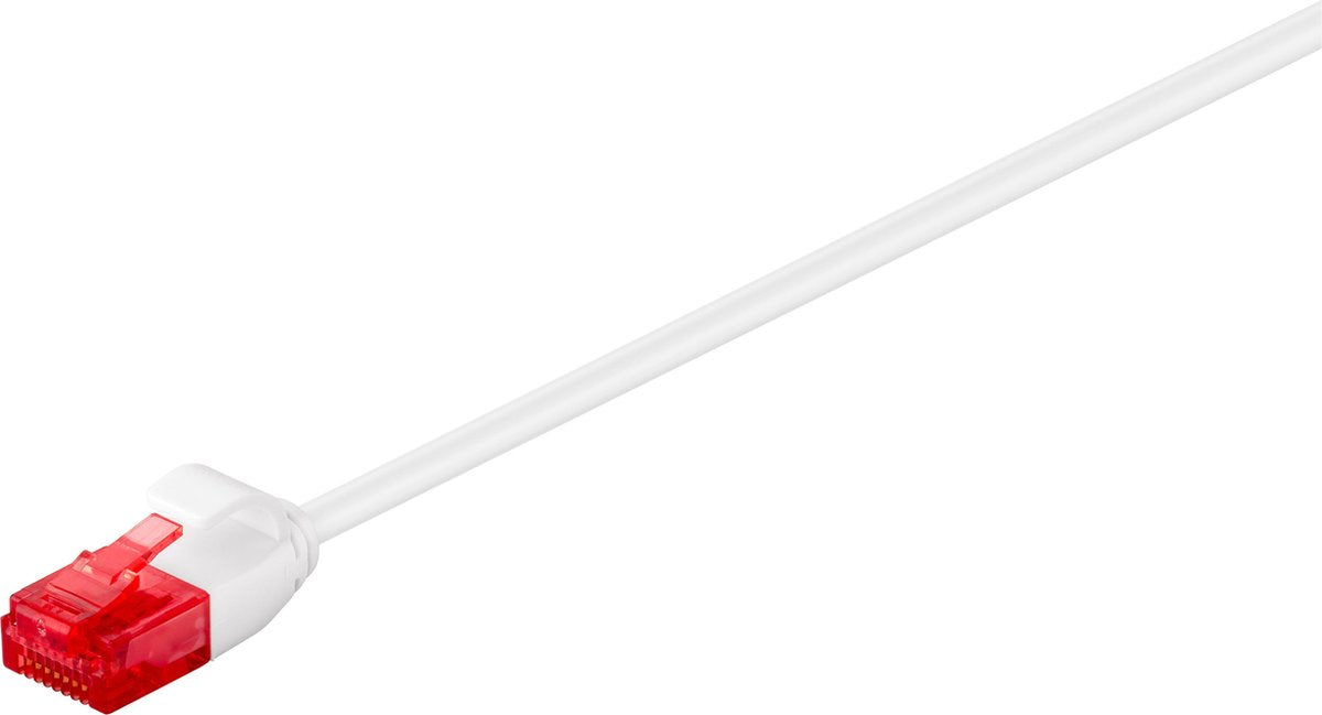 Goobay - UTP dunne netwerkkabel CAT6 - Wit - 3 meter