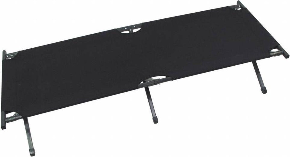 MFH US Army veldbed met draagtas aluminium 190x66x42 cm zwart