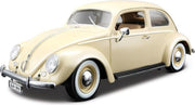 Modelauto Volkswagen Kever creme 1955 1:18 - speelgoed auto schaalmodel