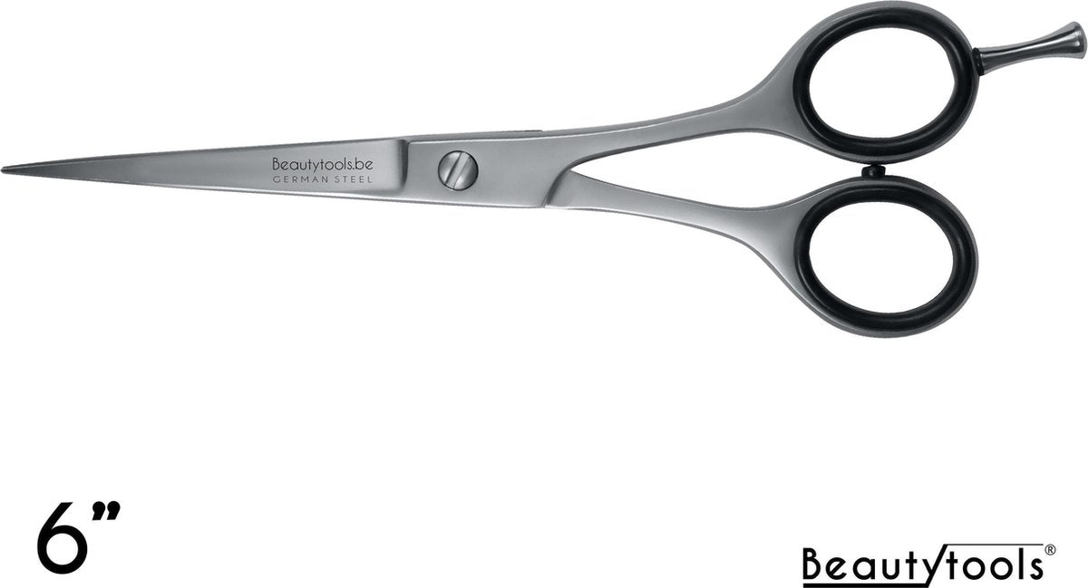 PROMO! BeautyTools GOLD LINE Kappersschaar / Knipschaar Rechtshandig voor Lang Haar - Pro Silver LongCut(6 Inch) - (RS-1666)