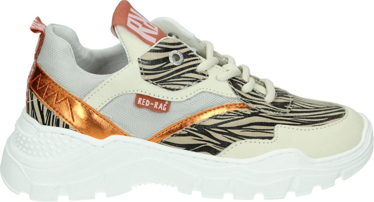 Red Rag 13090 - Dames MeisjesLage schoenen - Kleur: Wit/beige - Maat: 33