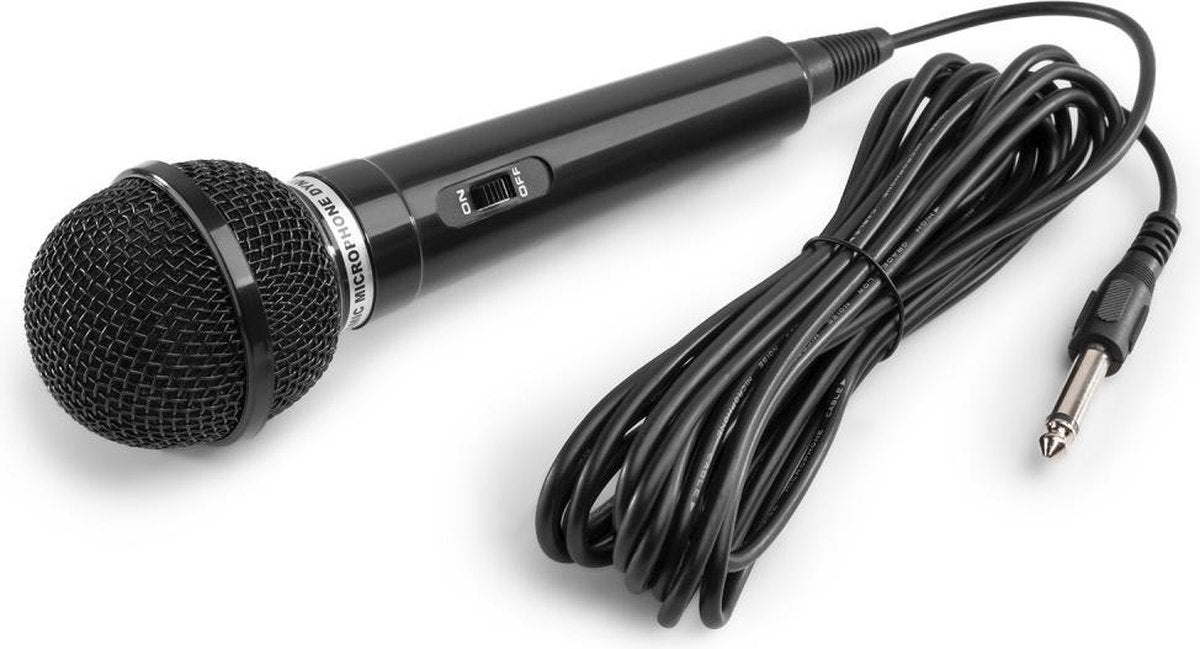 Microfoon - Dynamische microfoon Zwart voor karaoke en DJ's - Fenton DM100