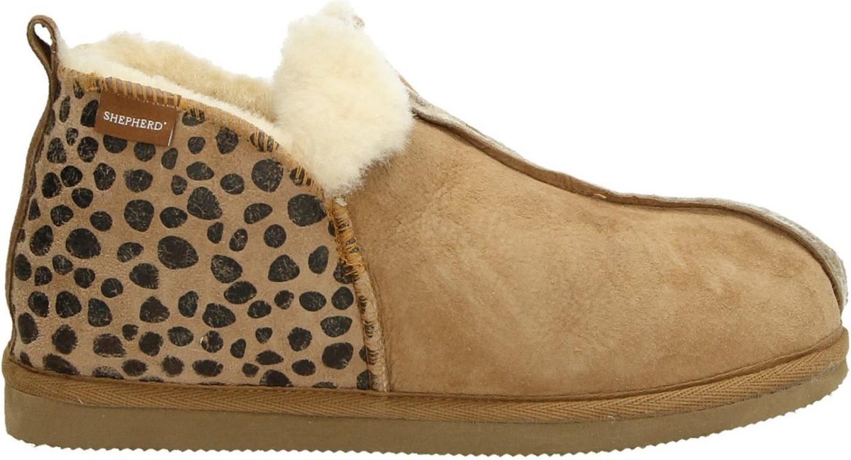 Shepherd Annie Dames Pantoffels - Bruin Multi - Maat 36
