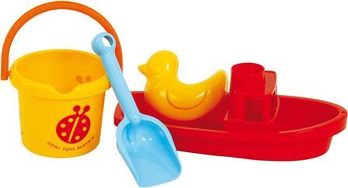Gowi Zand-Strand set boot met emmer en schepje / Sand Set Boat