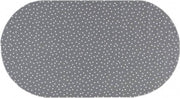 MixMamas Tafelzeil Ovaal - 140 x 200 cm - Stippen - Grijs/Wit