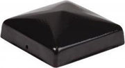 Paalornament Zwart Gepoedercoat Piramide 91x91mm