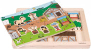 Beleduc houten lagenpuzzel Rollenspel Markt